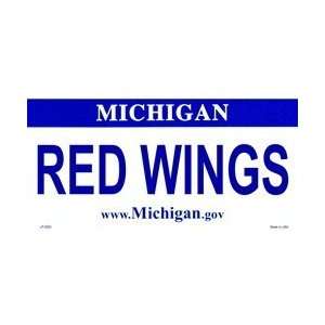   Plates Red Wings Plate Tag Tags auto vehicle car front Automotive