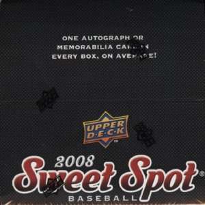  2008 Upper Deck Sweet Spot Baseball Hobby Box Sports 
