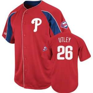   Utley Philadelphia Phillies Red Double Play Jersey