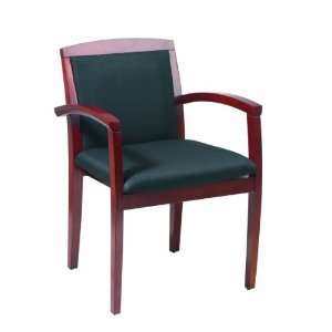  Wood Guest Chair with Upholstered Seat and Back