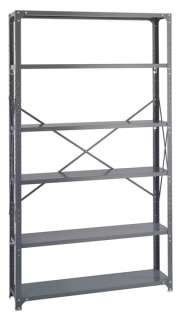 Safco Industrial Steel Shelving 12 x 48   6251 6256  
