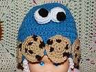 Handmade Crochet Knit Cookie Monster Sesame Street Hat