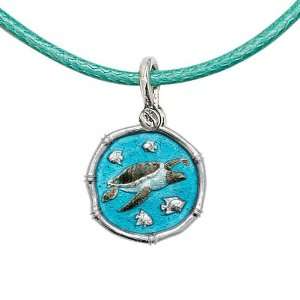    Guy Harvey 25mm Full Color Enamel Sea Turtle Necklace Jewelry