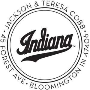  Indiana Script Circular Collegiate Snap Stamp Arts 