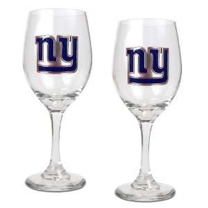 New York Giants 2pc Wine Glass Set   Primary Logo  Sports 