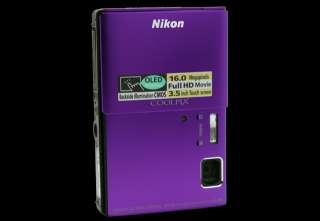 Nikon CoolPix (Purple) S100 16 MP 5x Zoom Digital Camera 18208262830 