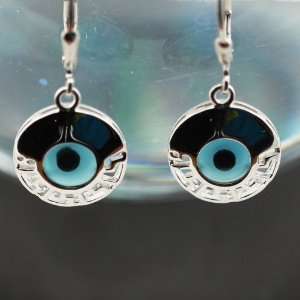  Silver Evil Eye Earrings Jewelry