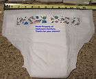 xxl vintage print plastic disposable baby diapers size compare to