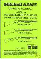 MITCHELL ARMS High Standard Pump SHOTGUN GUN MANUAL  