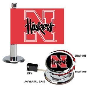  University of Nebraska Flag HoodEz w/ free flat medallion 