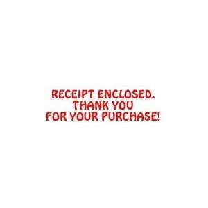  RECEIPT ENCLOSED THANK YOU FOR YOUR PURCHASE Rubber Stamp 