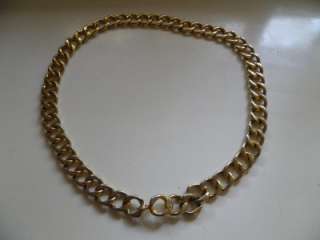 Vtg 80s COCO CHANEL Gold Chain Belt Necklace  