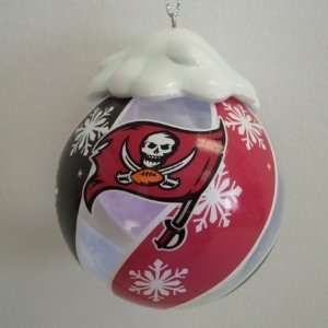  Tampa Bay Buccaneers NFL Light Up Glass Ball Ornament 
