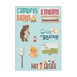 Imaginisce Happy Camper Canvas Stickers 4.75X12 Smore 