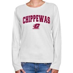  Central Michigan Chippewas Ladies White Logo Arch Long 