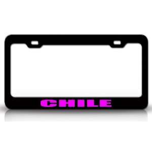  CHILE Country Steel Auto License Plate Frame Tag Holder 