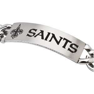  Stainless Steel New Orleans Saints Name Logo ID Bracelet Jewelry