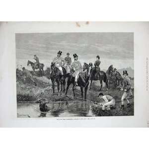  Woodville Art 1881 Stag Hunting Deer Horses Men Sport 