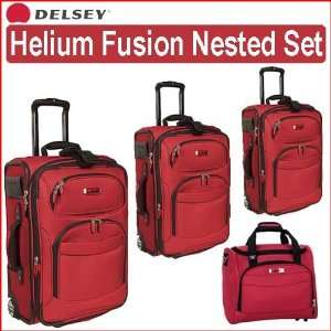  Delsey Helium Fusion 4 PC Nested Set Red For Home Storage 