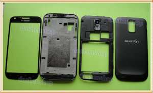 black Faceplates Housing Cover & Screen Glass Lens For Samsung Galaxy 