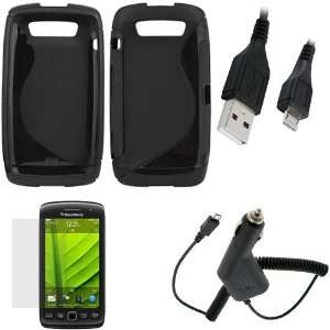 Shape Case + Clear LCD Screen Protector + Car Charger + USB Sync Data 