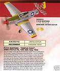 Rare Tuskegee Red Tail P 51 Mustang Diecast Model Fighter Airplane by 