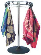 New Scarf and Handkerchief Counter Display Rack With 72 Black Clips 