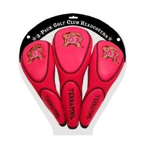  NCAA Maryland 3 Pack Team Zippered Headcover Sports 