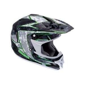  MSR 2010 Velocity Off Road Motorcycle Helmet BLACK/GREEN 