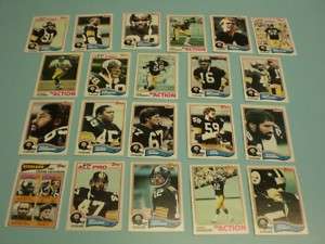 1982 PITTSBURGH STEELERS TOPPS TEAM SET   21 CARDS  