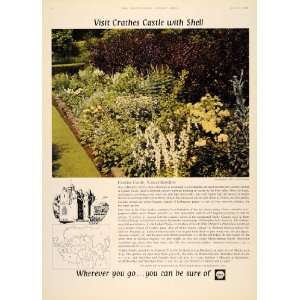   Ad Shell Oil Crathes Castle Garden Kincardinshire   Original Print Ad
