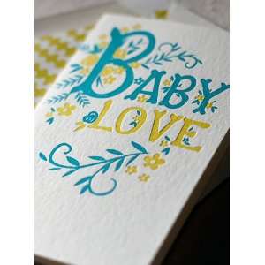  baby love letterpress baby congratulations card *NEW 