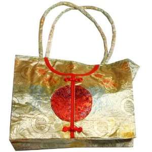  Chinese Silk Ivory Handbag 