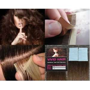   Seamless Tape Skin weft Human Hair Extensions Color # 4 Medium Brown