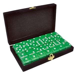   Double Six 6 Green Jumbo Tournament Pro size velvet black box spinners