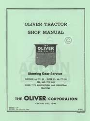 Oliver Super 55 550 660 770 880 Steering Service Manual  