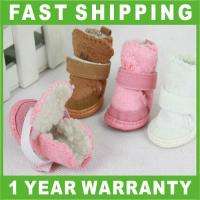 New Warm Walking Cozy Pet Dog Shoes Boots Apparel 4 Size  