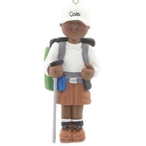  Personalized Ethnic Hiker Male Christmas Ornament