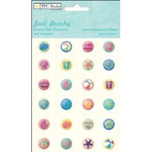  Just Beachy Dome Stickers 3.5X4.5 Sheet Dots
