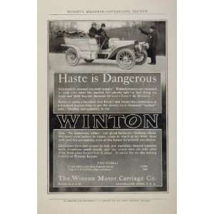 1907 Ad Vintage Winton Automobile Model M Type X I V   Original Print 