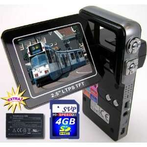   Flip LCD (4GB SDHC Card & Tripod & 2 Lithium batteries Included