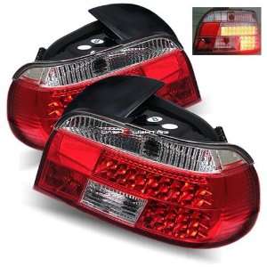  97 00 BMW E39 LED Tail Lights   Red Clear Automotive