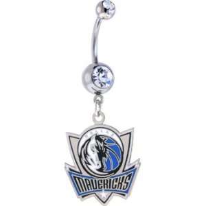  NBA Dallas Mavericks Crystalline Gem Belly Ring Jewelry