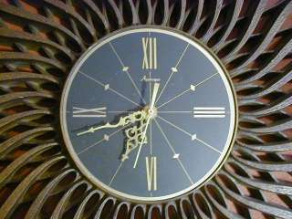   Arabesque STARBURST Wall Clock Mid Century Modern Eames Atomic Spiral