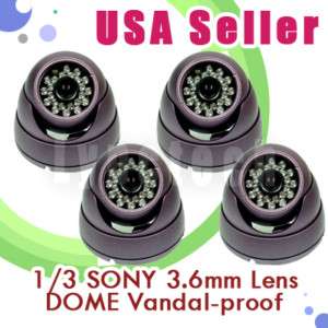 Sony 1/3 CCD Vandal IR CCTV Security Dome Camera  