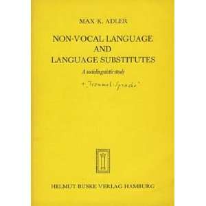   sociolinguistic study (9783871183379) Max K Adler Books