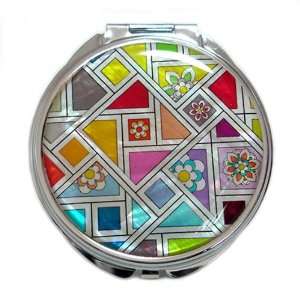  Mother of Pearl Patchwork Design Yellow Orange Blue Double 