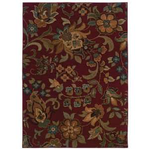  OW Sphinx Infinity Red / Green Floral Transitional Rug 78 