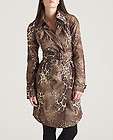 NWT womens VINCE CAMUTO Leopard print trench COAT ~ MEDIUM