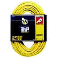 NEW WOODS INDUSTRIES CORD 100FT YELLOW EXTENSION CORD  